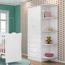 Ver imagem 3 de Guarda Roupa Doce Sonho Branco com Cantoneira Qmovi