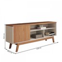 Ver imagem 5 de Rack para Tv até 50 Polegadas Trento 1 Porta Off White/nature - Panorama Móveis