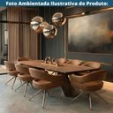 Ver imagem 6 de Kit 2 Cadeiras Giratória Hanover Fratini Revestimento em PU Caramelo e Base em Aço Corten