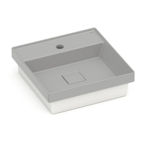 Cuba de Sobrepor 12,5cm x 40cm com Mesa Terra Roca Cinza/Stone