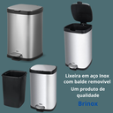 Ver imagem 7 de Lixeira Aço Inox Escovado Pedal e Balde Frame 12l Brinox