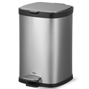 Lixeira Aço Inox Escovado Pedal e Balde Frame 12l Brinox