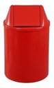 Ver imagem 1 de Lixeira Plástica com Tampa Vai-vem 12 Litros Cor:vermelho