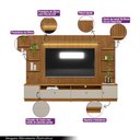 Ver imagem 3 de Estante Home Ripado 268cm Aloha para TV até 75 Nature/Off WHite G77 - Gran Belo