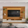 Estante Home Ripado 268cm Aloha para TV até 75 Nature/Off WHite G77 - Gran Belo - 1