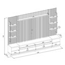 Ver imagem 4 de Estante Home Ripado 268cm Aloha para TV até 75 Nature/Off WHite G77 - Gran Belo