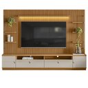 Ver imagem 2 de Estante Home Ripado 268cm Aloha para TV até 75 Nature/Off WHite G77 - Gran Belo