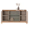Aparador Buffet com Vidro 2 Portas Roma Off White Cedro - 3