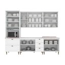 Ver imagem 2 de Cozinha Modulada Henn Americana Henn 6 Peças C/ Pés C5p62 Branco