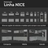 Armário de Cozinha Completa Suspenso 320cm Cinza Nice Madesa 07 - 11