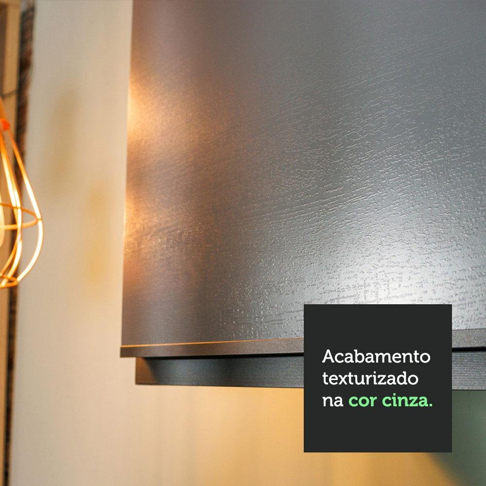 Armário de Cozinha Completa Suspenso 320cm Cinza Nice Madesa 07 - 8