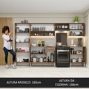 Ver imagem 6 de Armário de Cozinha Completa 293cm Rustic/Preto Emilly Madesa 01