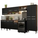 Ver imagem 3 de Armário de Cozinha Completa 293cm Rustic/Preto Emilly Madesa 01