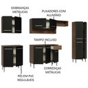 Ver imagem 5 de Armário de Cozinha Completa 293cm Rustic/Preto Emilly Madesa 01