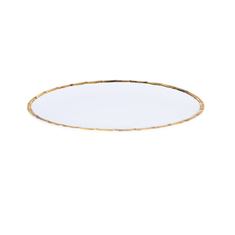 Bandeja Oval Melamina Bambu Asper 40 Cm Mimo Style Mb22174