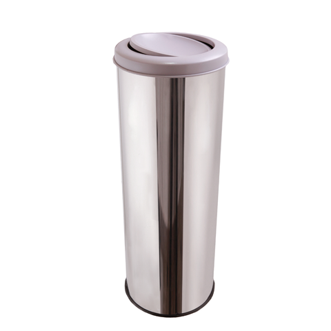 Lixeira Redonda Flip Top 30l - Cinza