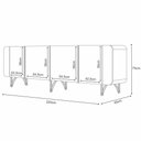 Ver imagem 4 de Balcão Aparador Buffet Saluti Off White/cinamomo - Hb Móveis
