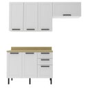 Ver imagem 3 de Cozinha Modulada Compacta 100% Mdf Branco 4 Peças Cz3300