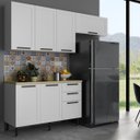 Ver imagem 1 de Cozinha Modulada Compacta 100% Mdf Branco 4 Peças Cz3300