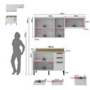 Ver imagem 5 de Cozinha Modulada Compacta 100% Mdf Branco 4 Peças Cz3300