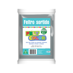 Feltro Feltcolor Liso Cinza - 70cm X 50cm - 1