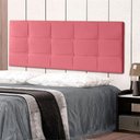 Ver imagem 3 de Cabeceira Painel Solteiro 0,90m Roma Suede Rosa