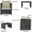 Ver imagem 2 de Mesa e 2 Poltronas Madri Corda Náutica Estofado 7 Trama Preto