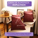 Ver imagem 2 de Capa de Almofada Suede Aveludada, 45x45cm - Dupla Face