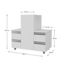 Ver imagem 3 de Gabinete Banheiro Coluna para Encaixe Branco Inteiro
