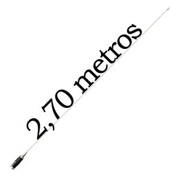Rádio Px 80 Canais 2 Antena Inox 2,70m Alongador 60cm Cabo 5,5m Suporte Traseiro Daf Parafusos - 3