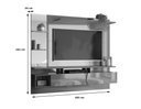 Ver imagem 4 de Painel Vega P/ Tvs até 55'' C/ Gaveteiros e Prateleiras Suporte para Itens - Cinza Perolizado/