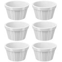 Ver imagem 1 de Conjunto 6 Ramekins Brancos Canelados 90ml Plástico Potinho Bowl Pequeno Uno Coza