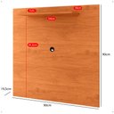 Ver imagem 7 de Painel Star Tv 32" Prateleira Superior Inferior 90x90 Decoração Sala Estar Quarto Recepção Cinamomo