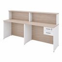 Ver imagem 3 de Conjunto 2 Balcões de Atendimento e Recepção Comercial 140x60cm com Gaveteiro Suspenso de 2 Gavetas