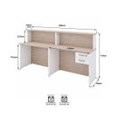 Ver imagem 5 de Conjunto 2 Balcões de Atendimento e Recepção Comercial 140x60cm com Gaveteiro Suspenso de 2 Gavetas