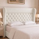 Ver imagem 1 de Cabeceira para Cama Box Casal 158cm Bono Facto Off White - Sallar Home