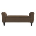 Ver imagem 1 de Recamier Bau Malibu 1,20m Suede Marrom - Inova Decor Inova Decorações