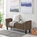 Ver imagem 2 de Recamier Bau Malibu 1,20m Suede Marrom - Inova Decor Inova Decorações