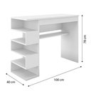 Ver imagem 3 de Escrivaninha Mesa Gamer Computador Notebook Elite Branco