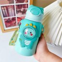 Ver imagem 2 de Garrafinha C/ Canudo Squeeze Infantil Garrafa Bebe Tér Verde