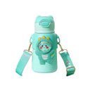 Ver imagem 1 de Garrafinha C/ Canudo Squeeze Infantil Garrafa Bebe Tér Verde