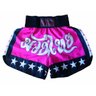 Kit Muay Thai Fheras Luva Shorts Canel. Band Buc 10oz Rosa - 4