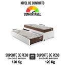 Ver imagem 7 de Bicama Box Solteiro Courino Linho 88x188 com Dois Colchões Relax Adorabile Molas Ensacadas Ec