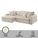 Ver imagem 3 de Sofá Zen Linho 02 Módulos 90 Cm B25 Meu Sofá Online