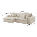 Ver imagem 5 de Sofá Zen Linho 02 Módulos 90 Cm B25 Meu Sofá Online