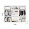 GUARDA-ROUPA SINTRA 3PTS CORRER 2 ESPELHOS 3 GVT - BRANCO PEROBA BRANCO - 6