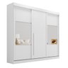 GUARDA-ROUPA SINTRA 3PTS CORRER 2 ESPELHOS 3 GVT - BRANCO PEROBA BRANCO - 3