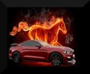 Ver imagem 2 de Kit 2 Quadros Decorativos Carros 25x30cm com Vidro Sa42
