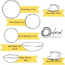 Ver imagem 5 de Kit 4 Prato Fundo Ryo Blue Bay Massa Risoto Oxford 22cm Luxo