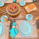 Ver imagem 3 de Kit 4 Prato Fundo Ryo Blue Bay Massa Risoto Oxford 22cm Luxo